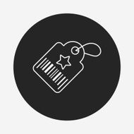 Barcode Label line icon N8