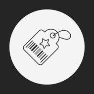 Barcode Label line icon N10