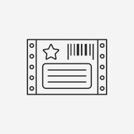 Barcode Label line icon N14