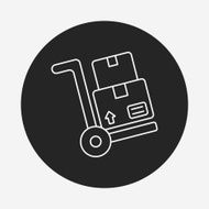 logistics freight trolley line icon N12