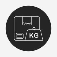 logistics freight weight line icon N12