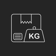 logistics freight weight line icon N13