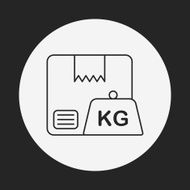 logistics freight weight line icon N14