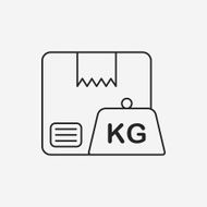 logistics freight weight line icon N15