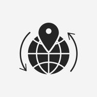 logistics freight map icon N8