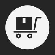 logistics freight trolley icon N6