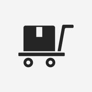 logistics freight trolley icon N7