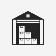logistics freight warehouse icon N16