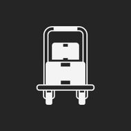 logistics freight trolley icon N9