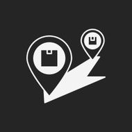 logistics freight map icon N18
