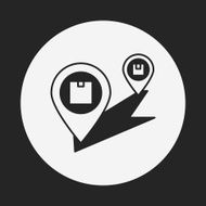 logistics freight map icon N19