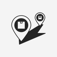 logistics freight map icon N20