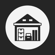 logistics freight warehouse icon N19
