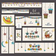 Eid Mubarak celebration social media ads or headers N11