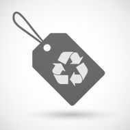 Shopping label icon with a recycle sign N2