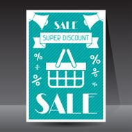 Sale and shopping flyer advertising poster design