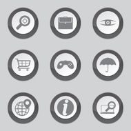 SEO Internet Sign Black Vector Button Icon Design Set 10