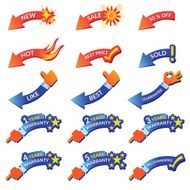 Arrow Label for Promotion and Guarantee