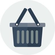 Shopping basket Flat web icon N2