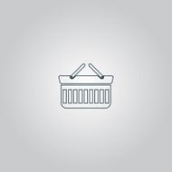 Shopping basket icon - vector illustration