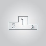 Pedestal icon Flat design style modern vector illustration