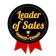 Leader of sales label or seal