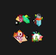 Set of labels stickers banners badges and elements for sale N2