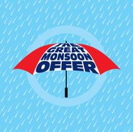 Monsoon offer and sale banner or poster N2