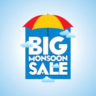 Monsoon offer and sale banner or poster N5