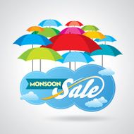 Monsoon offer and sale banner or poster N6