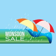 Monsoon offer and sale banner or poster N7