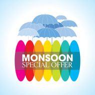Monsoon offer and sale banner or poster N10