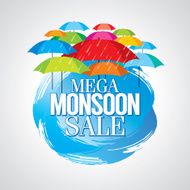 Monsoon offer and sale banner or poster N14