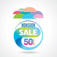 Monsoon offer and sale banner or poster N16