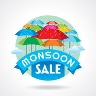 Monsoon offer and sale banner or poster N17