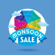 Monsoon offer and sale banner or poster N18