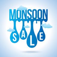 Monsoon offer and sale banner or poster N19