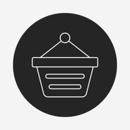 web shopping cart line icon