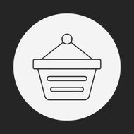 web shopping cart line icon N3
