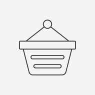 web shopping cart line icon N4
