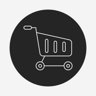 web shopping cart line icon N5