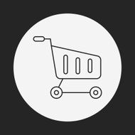 web shopping cart line icon N7