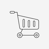 web shopping cart line icon N8