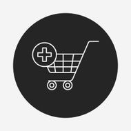 web shopping cart line icon N9
