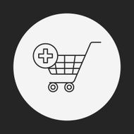 web shopping cart line icon N11