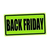 BLACK FRIDAY black stamp text on green