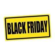 Black friday black stamp text on yellow