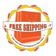 Free shipping orange label also for print