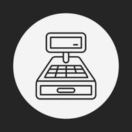 Cash register line icon N7