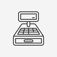 Cash register line icon N8